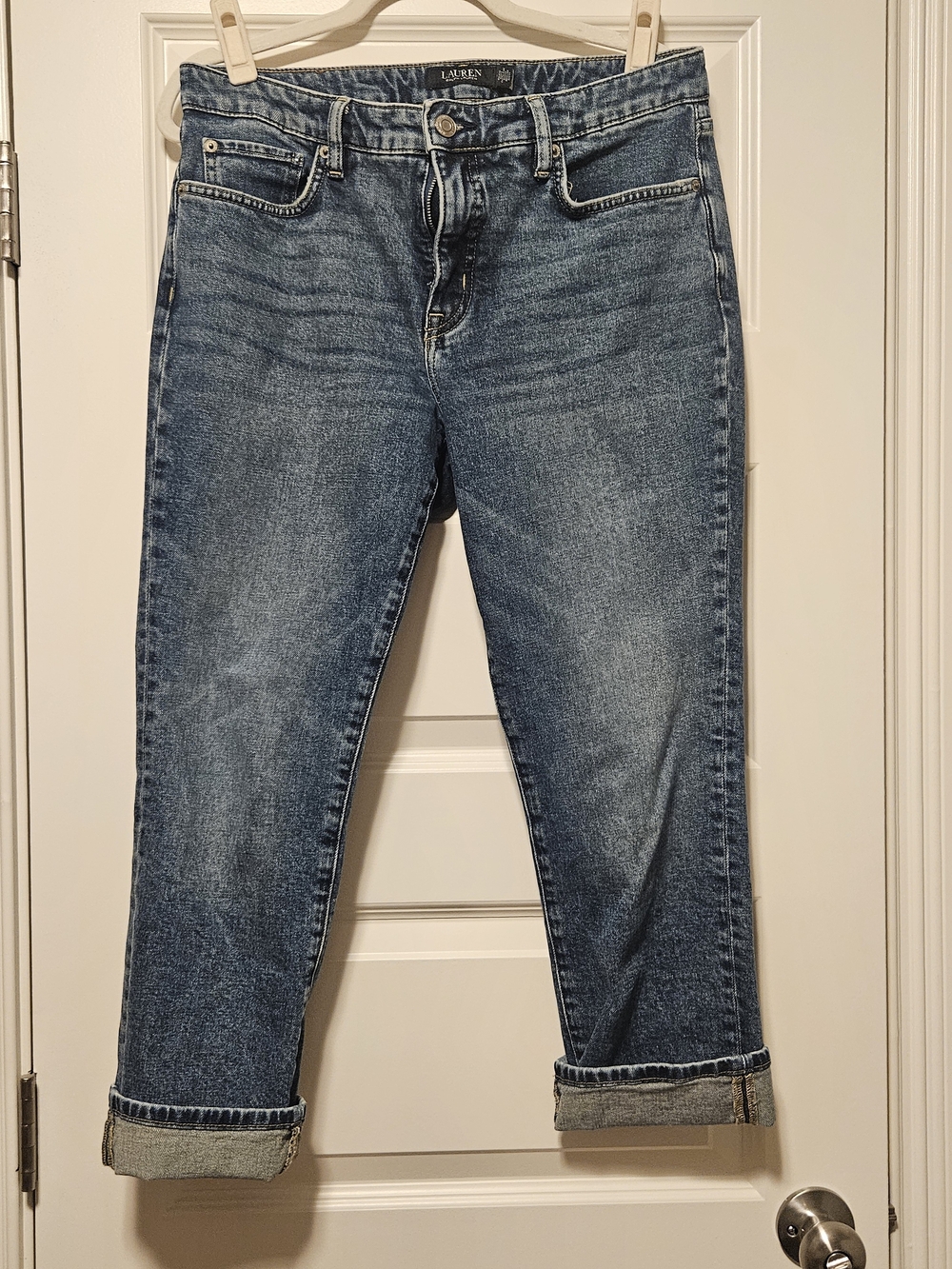 Lauren Ralph Lauren Women's Mid Wash Straight Jeans - Blue